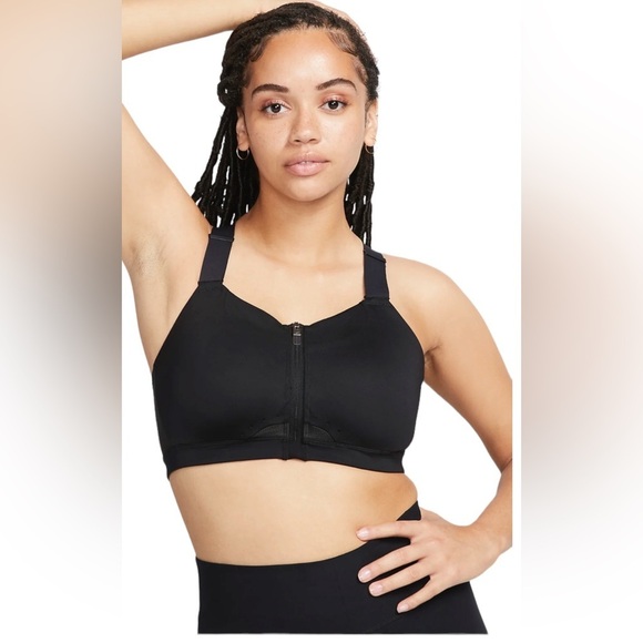 Nike Other - Nike Alpha Women's High-Support Padded Zip-Front Sports Bra Black Size Small